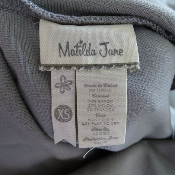 Matilda Jane Secret Fields Beeches Jumper Dress Gray Sleeveless Women Size XS - Picture 5 of 8